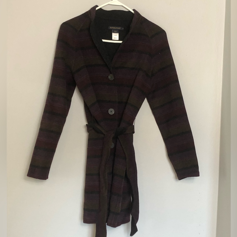 Pendleton Striped Wool Blend Coat - image 3